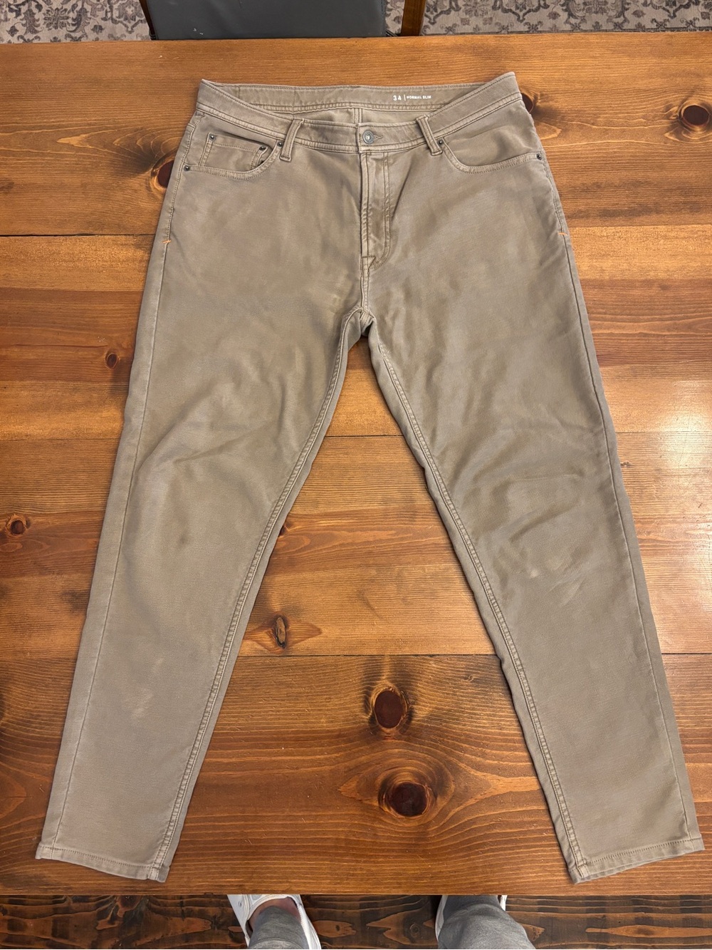 The Normal Brand Men's Chinos in Taupe - Comfort Terry Pant